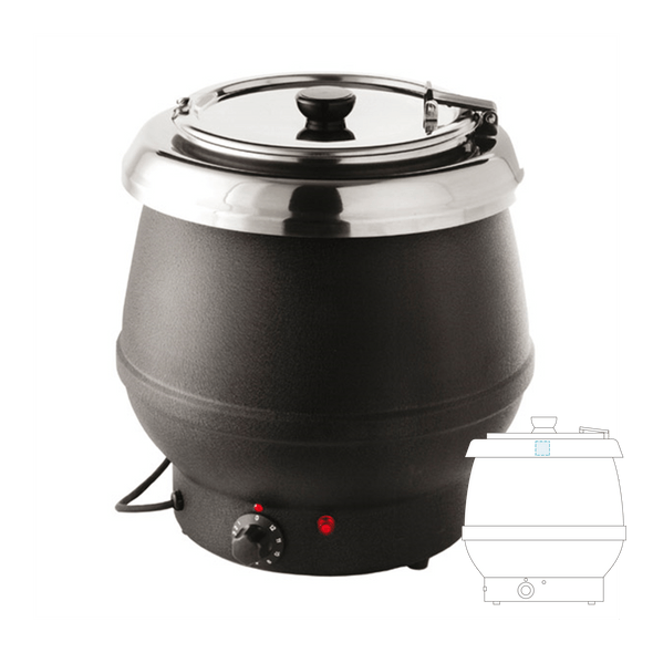 Suppegryde Bain-Marie (70ºC-95ºC) Sort rustfrit stål Suppegryde Bain-Marie (70ºC-95ºC) Sort rustfrit stål